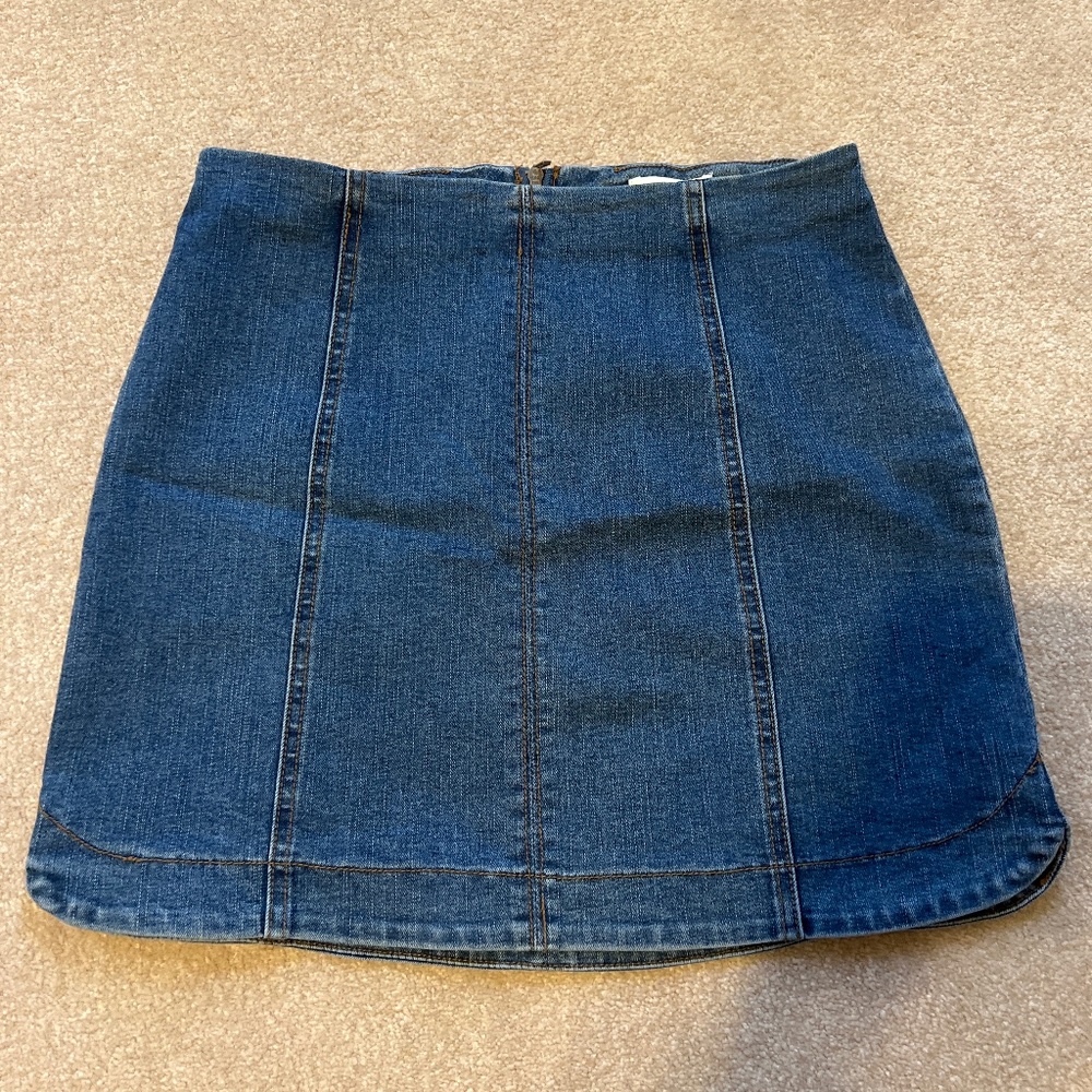 Jean mini skirt